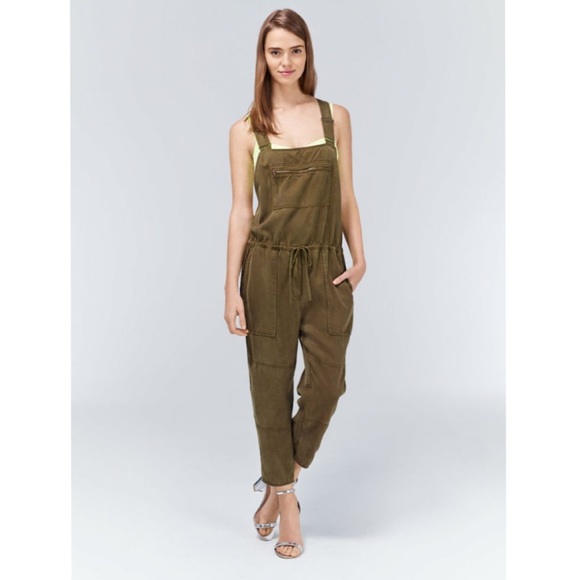ARITZIA | WILFRED FREE ‘VALLETTA OVERALLS’ DRAPEY WASHED TWILL CINCH TIE WAIST - Picture 4 of 16